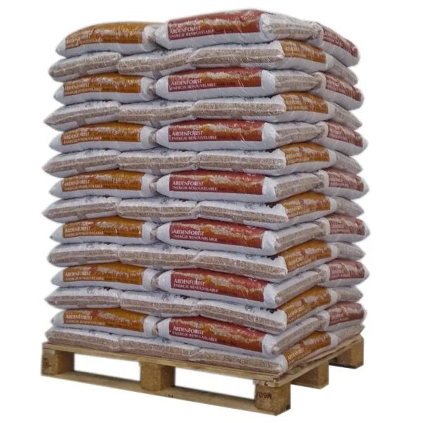 Holzpellets aus naturbelassenem Sägemehl, 1.050 kg Palette (70 × 15 kg)