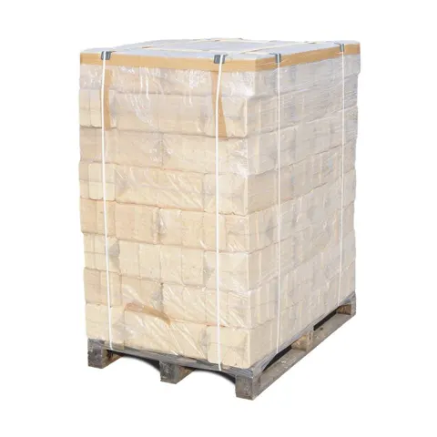 Eichenholz-Briketts in Pini-Kay-Form, 960 kg Palette (96 Pakete à 10 kg)