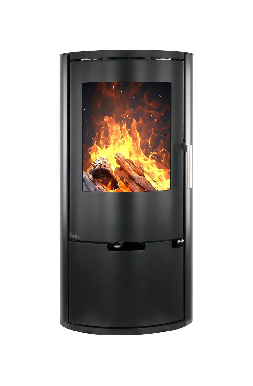 Ember Kamin E-14, 6,5 kW, Stahl, Serpentin- oder Kalksteinverkleidung
