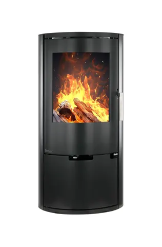 Ember Kamin E-14, 6,5 kW, Stahl, Serpentin- oder Kalksteinverkleidung