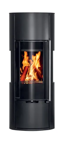 Ember Kaminofen E-15 XL VG mit drei Glasscheiben, 6,0 kW, Wärmespeicher möglich