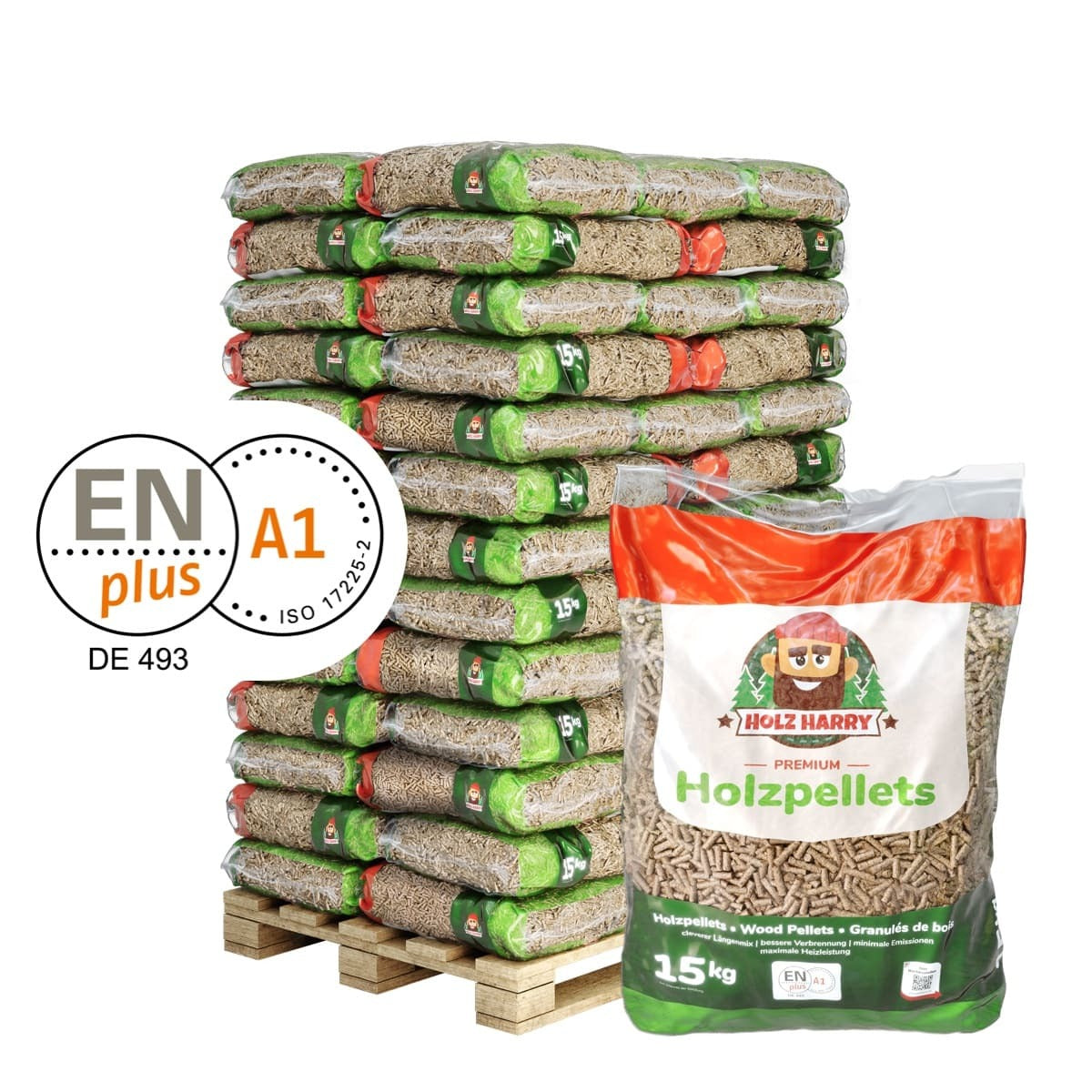 Holz Harry Holzpellets ENplus A1, 975 kg Palette