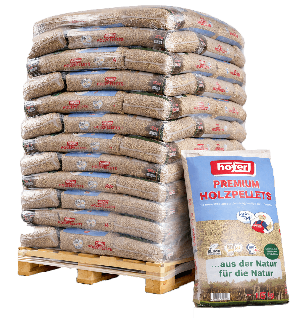 Hoyer Holzpellets ENplus A1, 990 kg Palette (66 × 15 kg)