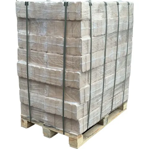 Rindenbriketts aus 100 % Baumrinde, Brenndauer 6–8 Stunden
