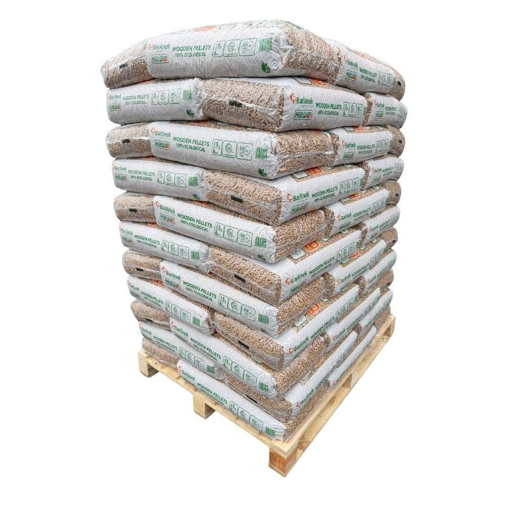 Holzpellets ENplus A1 aus Deutschland, 990 kg Palette (66 × 15 kg), Heizwert 4,8 kWh/kg
