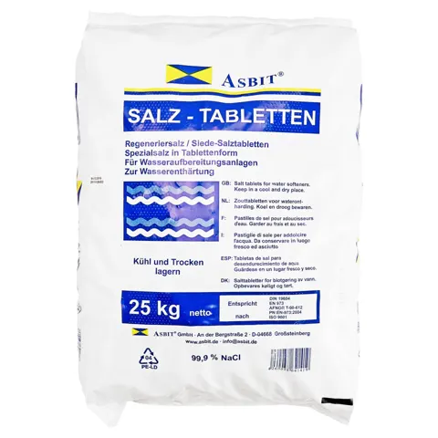Salztabletten 25 kg für Wasserenthärtung